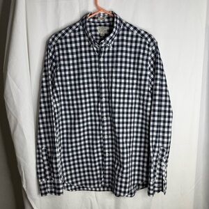 J. Crew Blue and White Casual Button Down Shirt